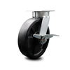 Service Caster 8 Inch Kingpinless Glass Filled Nylon Wheel Swivel Caster with Brake SCC SCC-KP30S820-GFNR-SLB